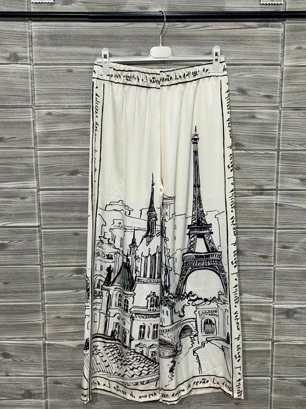Loowie Ecru Paris Print Pants